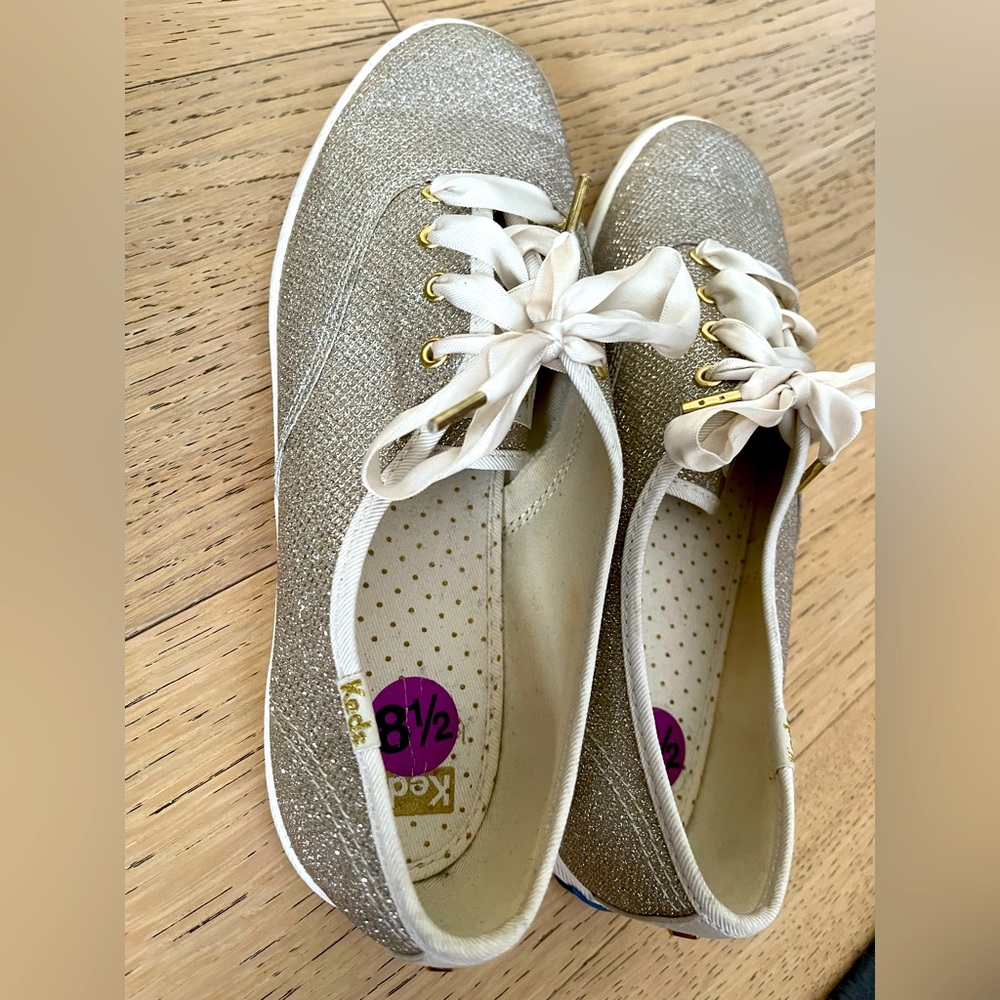 Kate Spade ♠️ Keds sneakers Rose gold size 8.5 US - Picture 5 of 17